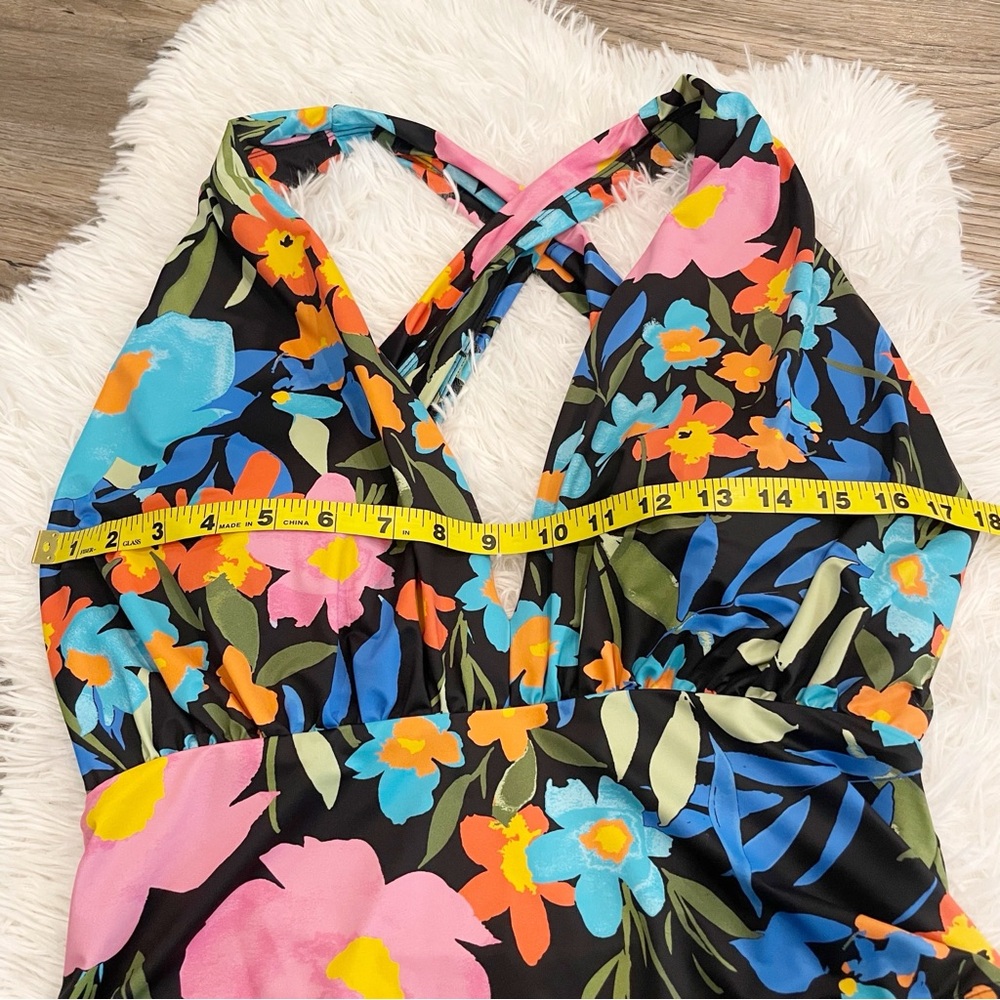 Swim RX Floral Twist One Piece Swimsuit Bathing Suit XL - Picture 4 of 9